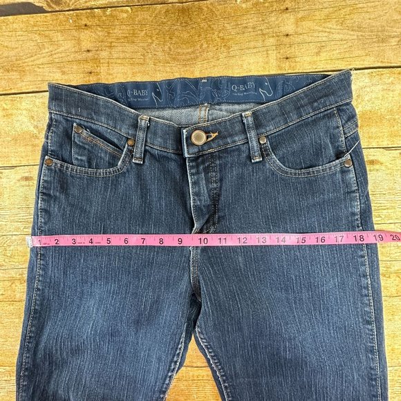 Wrangler Jeans Womens 9/10 x36 Q Baby No Gap Waistband Stretch Riding Denim Good - Picture 8 of 15